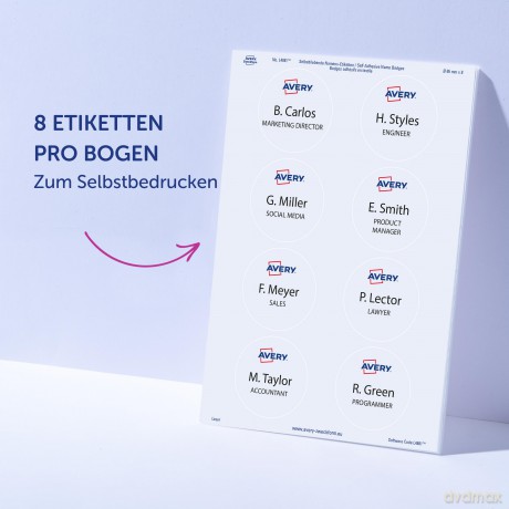160 AVERY Zweckform Namensetiketten L488