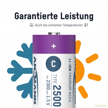 Ansmann: 2 ANSMANN Akkus 2500 Baby C 2.300 mAh