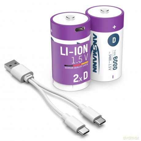 Ansmann: 2 ANSMANN Akkus 6000 Mono D 5.400 mAh