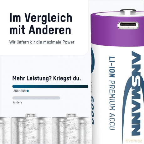 Ansmann: 2 ANSMANN Akkus 6000 Mono D 5.400 mAh