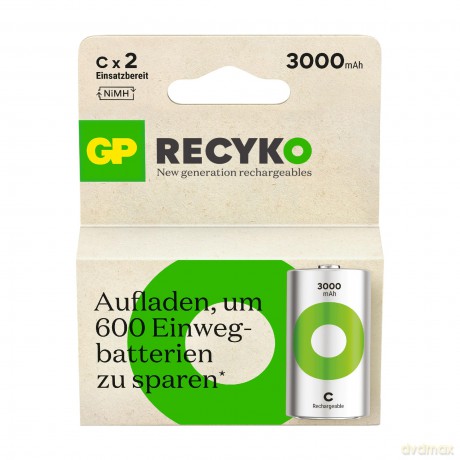 Gp: 2 GP Akkus ReCyko+ Baby C 3.000 mAh