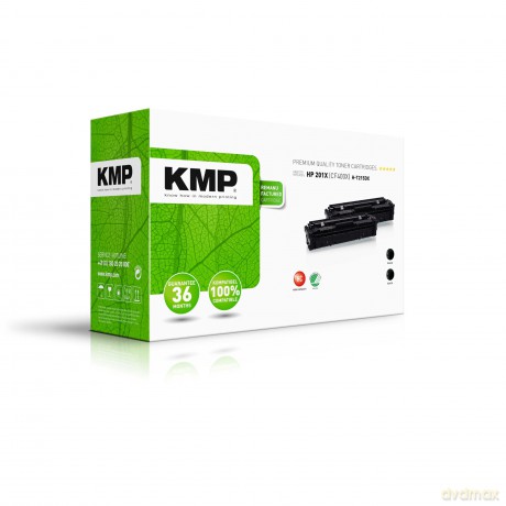 2 KMP H-T215DX schwarz Toner ersetzen HP