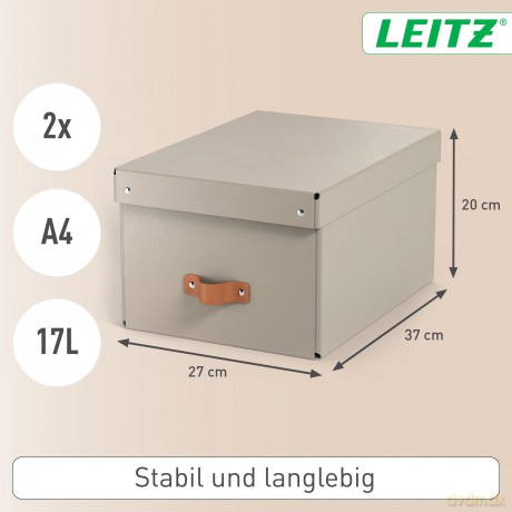 Leitz: 2 LEITZ Puro Aufbewahrungsboxen 17,0 l b
