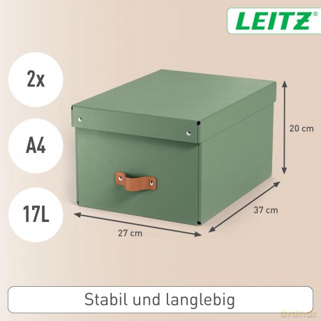 Leitz: 2 LEITZ Puro Aufbewahrungsboxen 17,0 l g