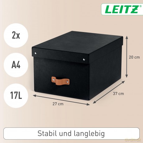Leitz: 2 LEITZ Puro Aufbewahrungsboxen 17,0 l s