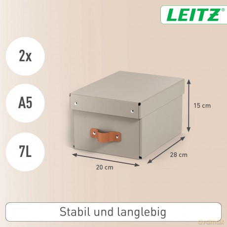 Leitz: 2 LEITZ Puro Aufbewahrungsboxen 6,5 l be