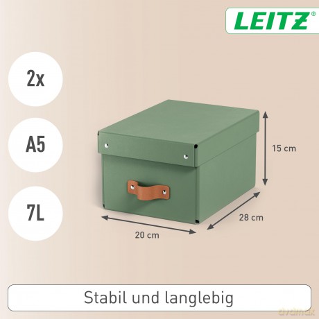 Leitz: 2 LEITZ Puro Aufbewahrungsboxen 7,0 l gr
