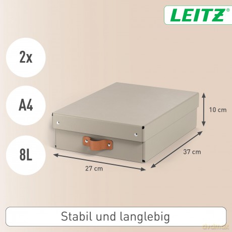 Leitz: 2 LEITZ Puro Aufbewahrungsboxen 8,0 l be
