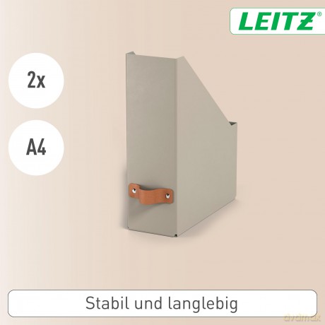Leitz: 2 LEITZ Stehsammler Puro 24710012 beige