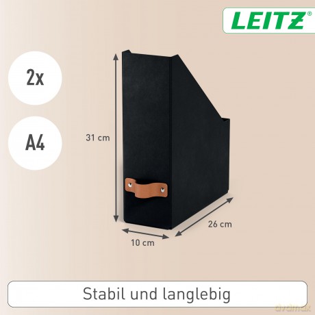 Leitz: 2 LEITZ Stehsammler Puro 24710095 schwar