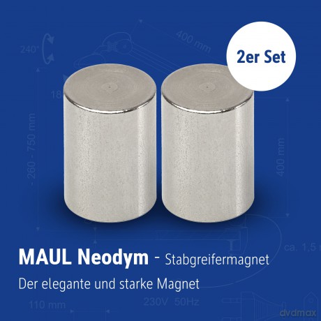 2 MAUL Magnete silber 2,0 x 2,5 cm