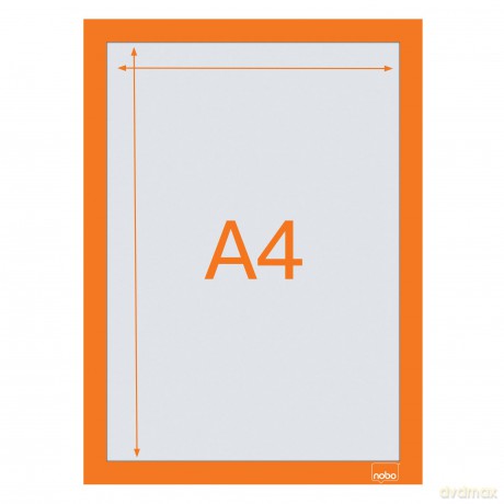 Nobo: 2 nobo Magnetrahmen selbstklebend orange