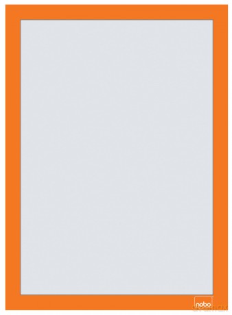 Nobo: 2 nobo Magnetrahmen selbstklebend orange