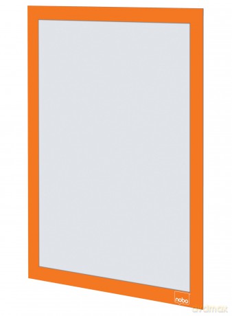 Nobo: 2 nobo Magnetrahmen selbstklebend orange