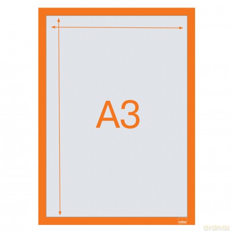 Nobo: 2 nobo Magnetrahmen selbstklebend orange