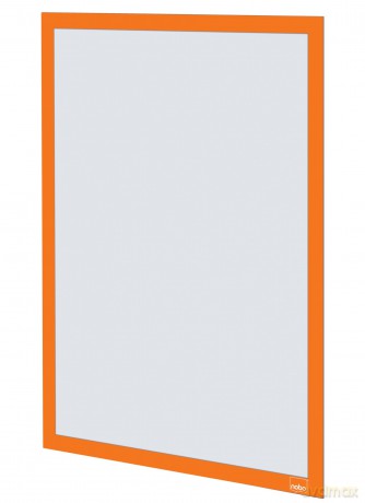 Nobo: 2 nobo Magnetrahmen selbstklebend orange