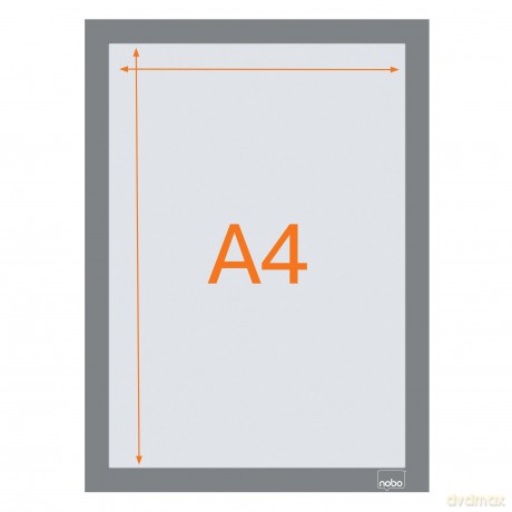 Nobo: 2 nobo Magnetrahmen selbstklebend silber