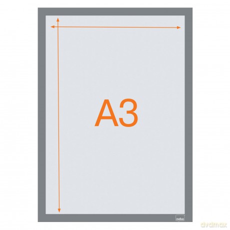 Nobo: 2 nobo Magnetrahmen selbstklebend silber