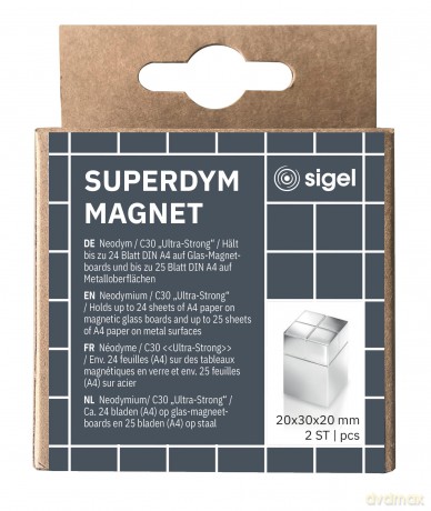 Sigel: 2 SIGEL C30 "Ultra-Strong" Magnete silbe