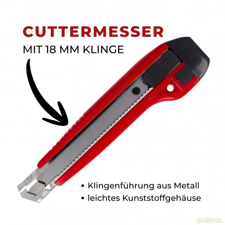 Westcott: 2 WESTCOTT Cuttermesser PREMIUM rot 18,0