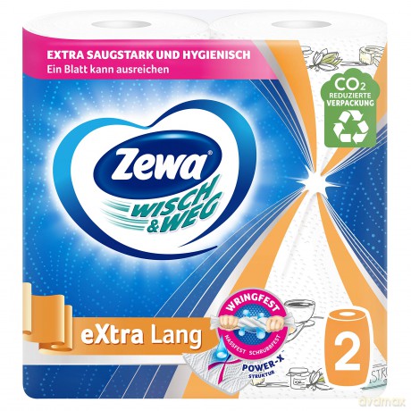 2 Zewa Kźchenrollen WISCH&WEG eXtra Lang