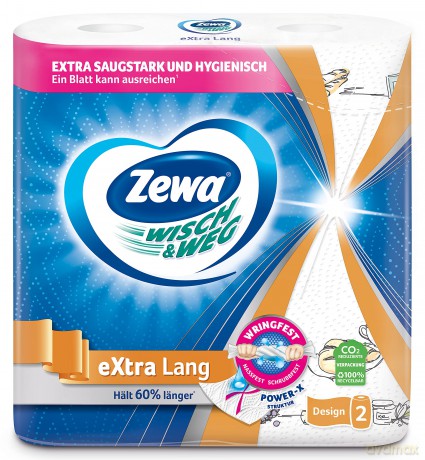 2 Zewa Kźchenrollen WISCH&WEG eXtra Lang