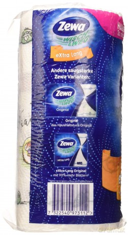 2 Zewa Kźchenrollen WISCH&WEG eXtra Lang