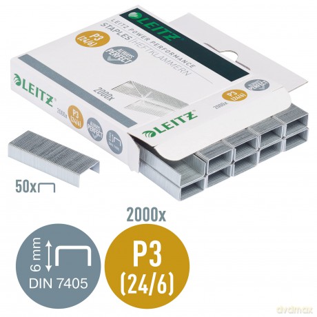 Leitz: 2.000 LEITZ Heftklammern P3 24/6