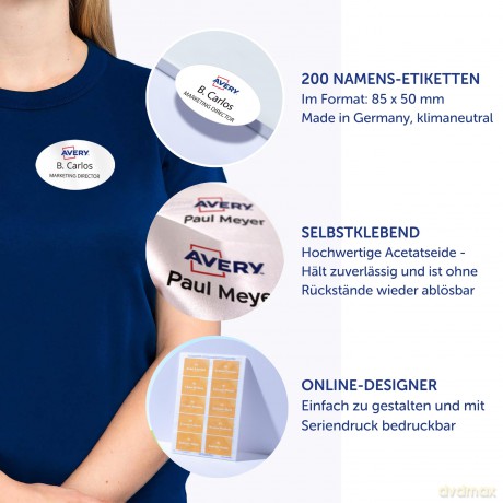 200 AVERY Zweckform Namensetiketten L488