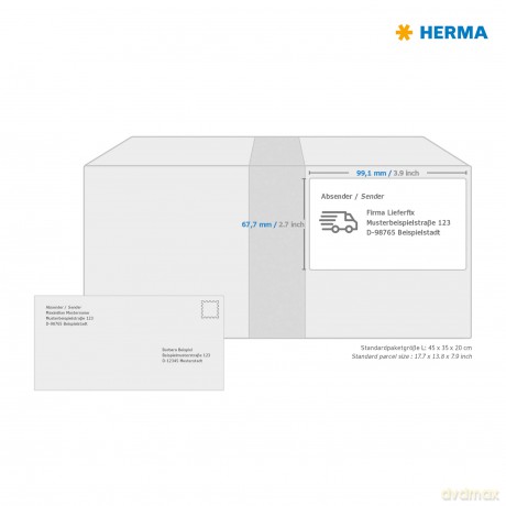 200 HERMA Folien-Versandetiketten 8331 w