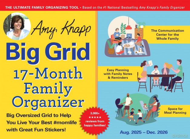 2026 Amy Knapps Big Grid Family Organize [KSIĄŻKA]