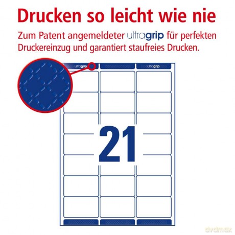 210 AVERY Zweckform Adressetiketten 7160