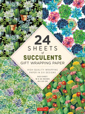 24 Sheets Of Succulents Gift Wrap [KSIĄŻKA]