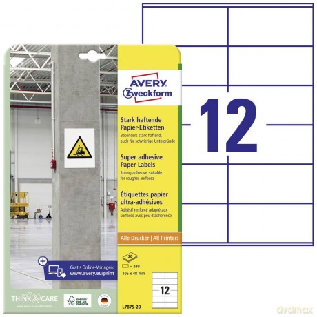 240 AVERY Zweckform Power-Etiketten L787