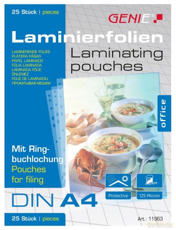 25 GENIE Laminierfolien glnzend fźr A4