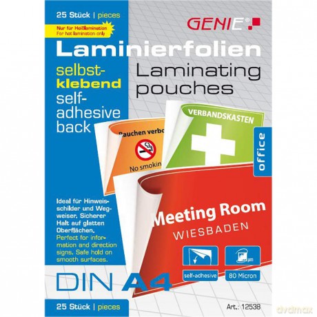 25 GENIE Laminierfolien glnzend fźr A4