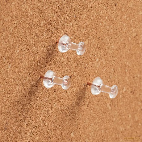 Zeller: 25 Zeller Pinnnadeln "Ball" transparent