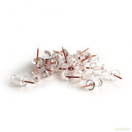 Zeller: 25 Zeller Pinnnadeln "Ball" transparent