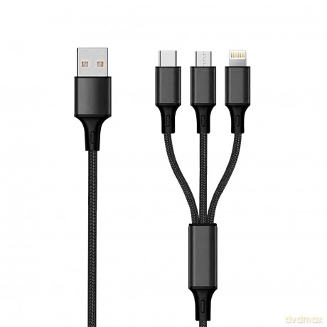 2GO 3in1 USB Ladekabel Micro-USB,Lightn.