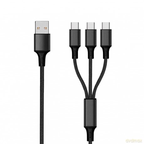 2GO 3in1 USB Ladekabel USB Type-C Nylon