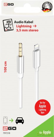 2GO AUX/MP3 Audiokabel fźr Lightning-Ger