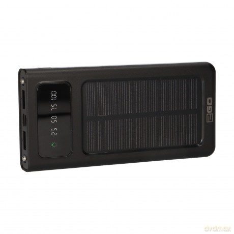 2GO Powerbank Solar 10000mAh mit LED Tas