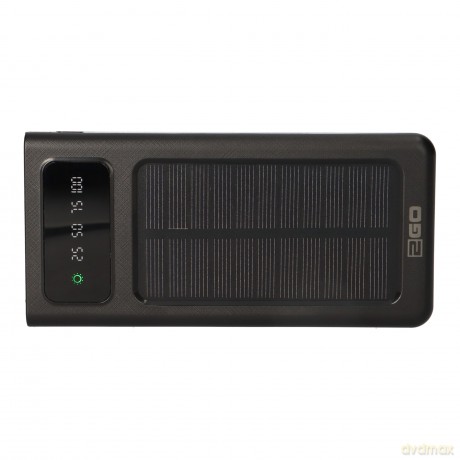 2GO Powerbank Solar 10000mAh mit LED Tas