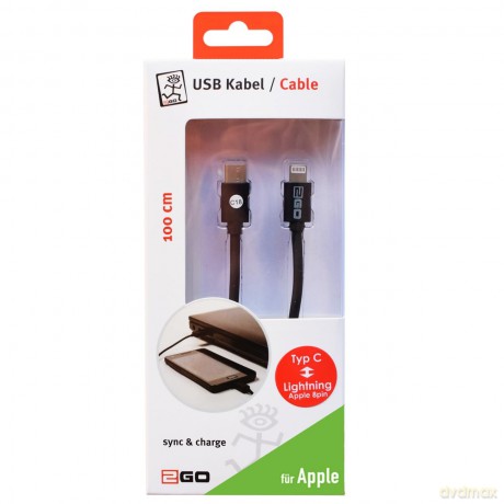 2GO USB Datenkabel Type-C 3.1 auf Lightn