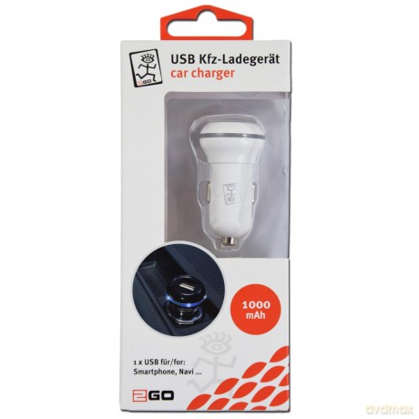 2GO USB KFZ-Ladegert 1000mA USB-A - wei