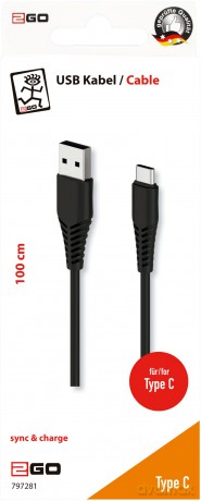 2GO USB Lade-/Datenkabel USB Type-C 1m