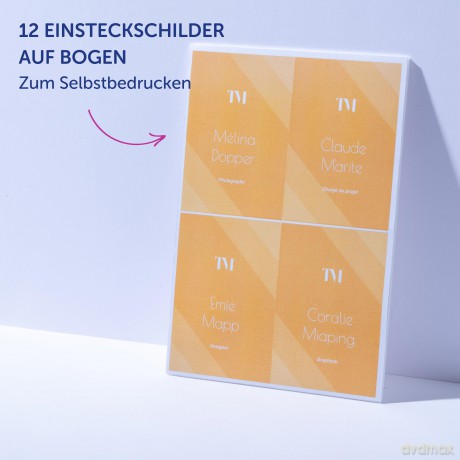 Avery Zweckform: 3 AVERY Zweckform Namensschilder mit Tex