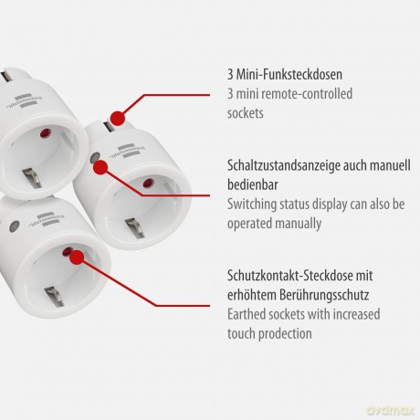 3 brennenstuhl Comfort-Line Mini Funkste