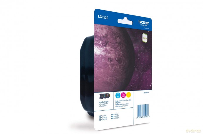 3 Brother LC-1220RBWBPDR cyan, magenta,