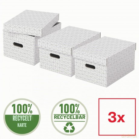 3 Esselte Home Aufbewahrungsboxen 17,5 l